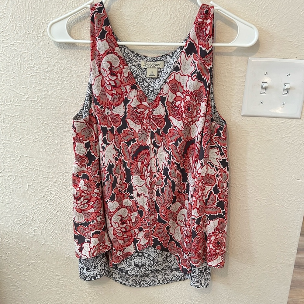 Short sleeve layered blouse